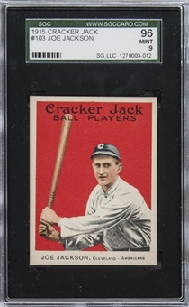 1915 Cracker Jack #103 Joe Jackson - SGC 96 MINT 9